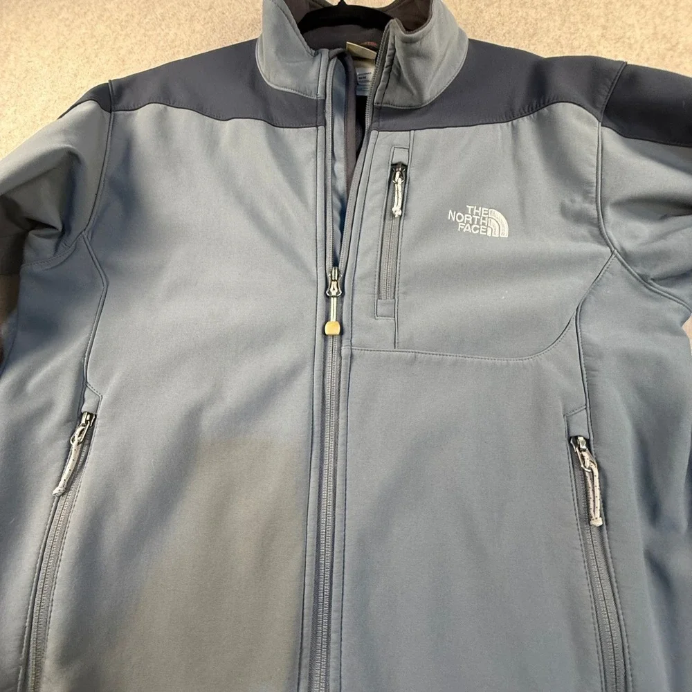 The North Face Apex Bionic Softshell Jacket Mens Medium Blue Navy Full Zip